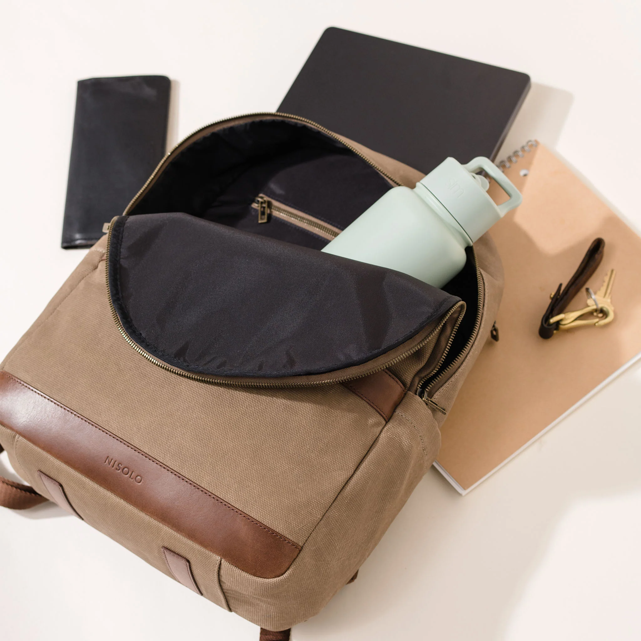 Alex Commuter Backpack Waxed Canvas - Image 6