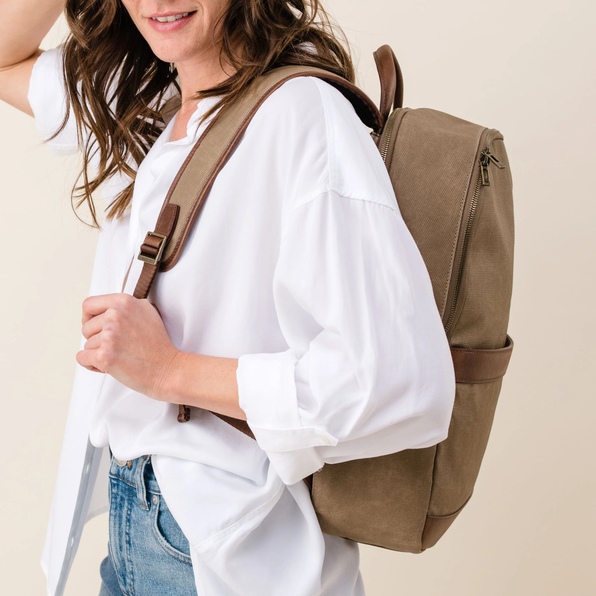 Alex Commuter Backpack Waxed Canvas - Image 7