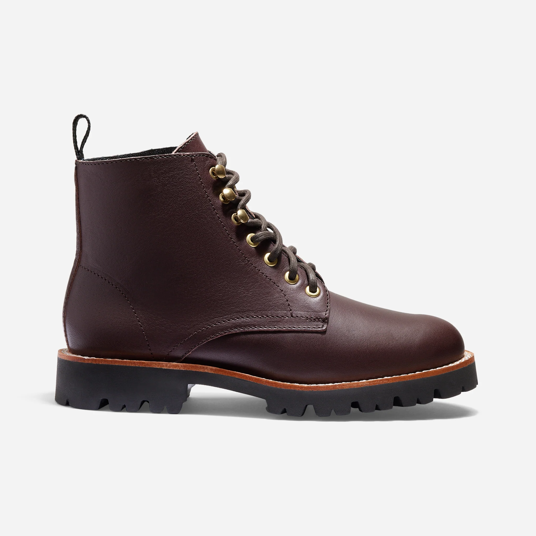Go-To Lace Lug Boot Wine - Image 3